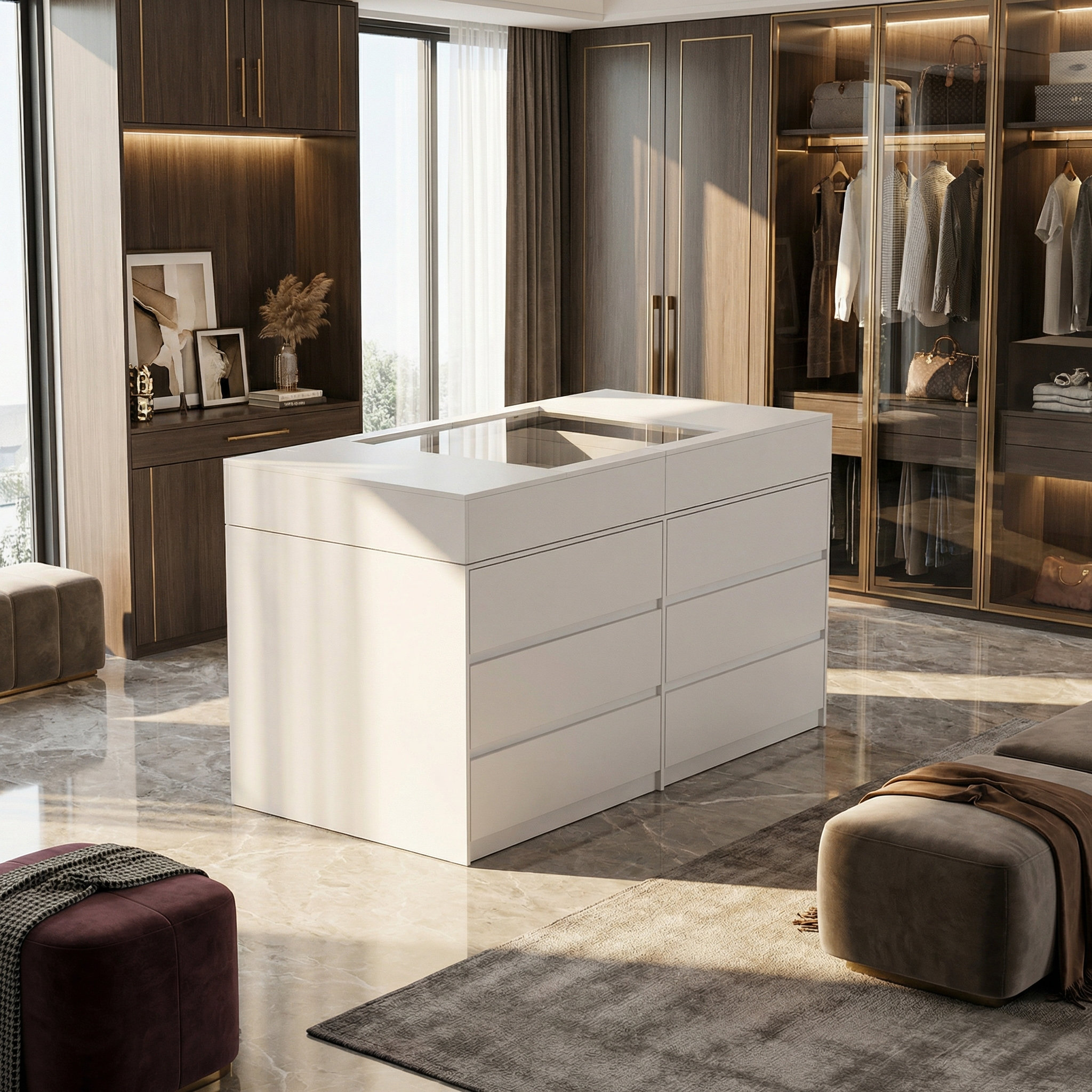 【vani】キャビネット Latitude Run® 12 Drawer Closet Island & Reviews | Wayfair